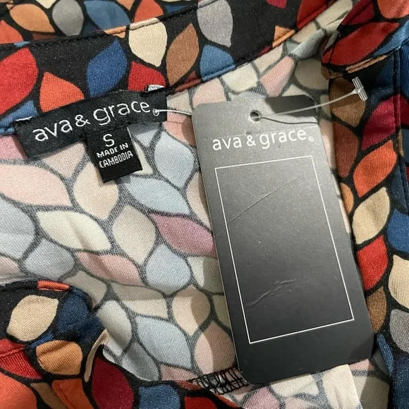 Ava & Grace Women’s Long Sleeve Dress -Fall Multicolor- Size Small - Picture 7 of 10